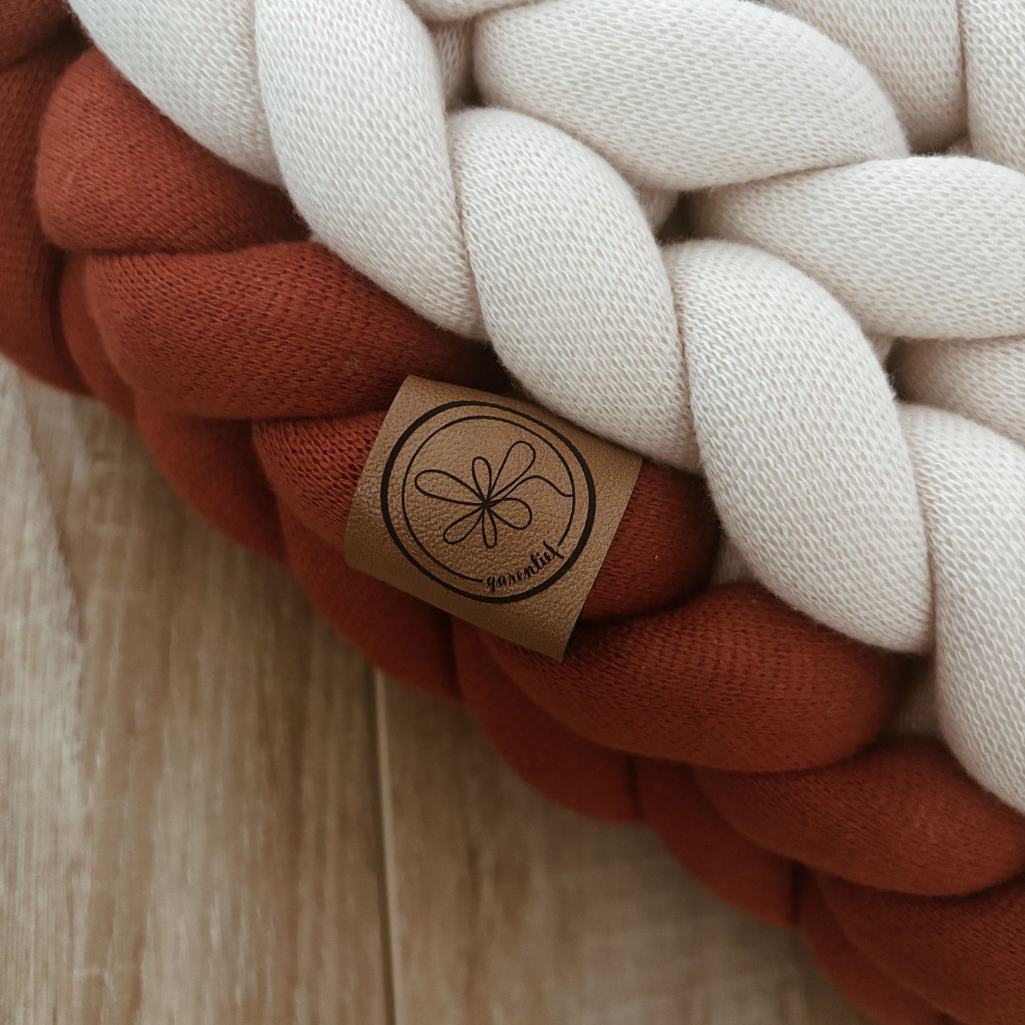 Decorative cushion square - terra/taupe