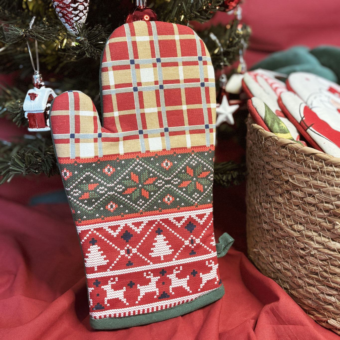 Weihnachts-Ofenhandschuh/Ofenlappen